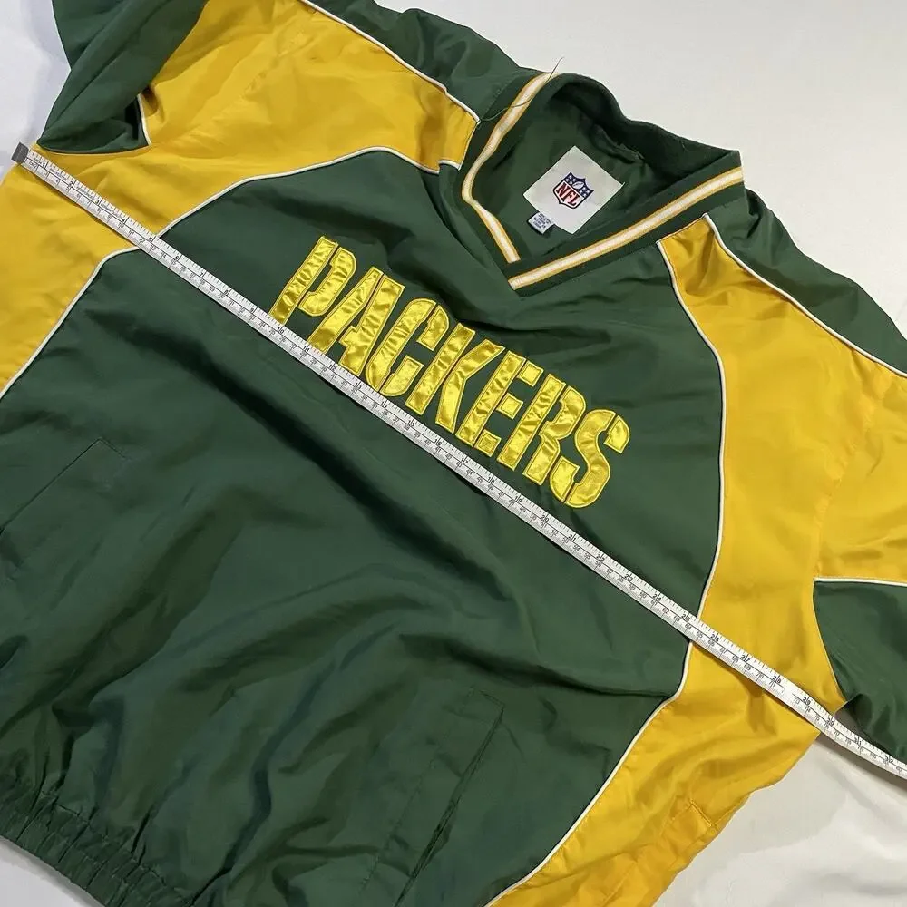 Vintage Green Bay Packers NFL Windbreaker Jacket G-III Pullover Mens XXL